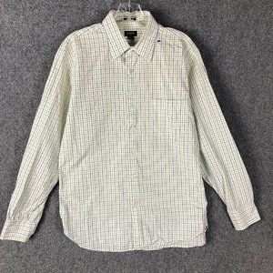 J Crew Button Up Shirt Men's Medium 15-15.5 100% Cotton Long Sleeve M